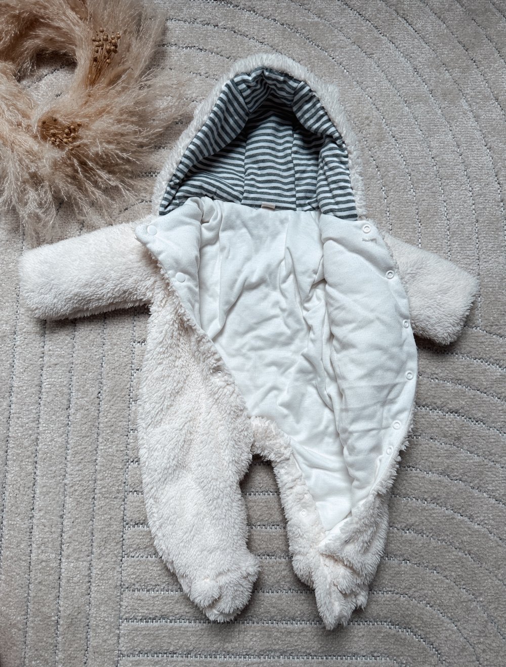 Amazon Teddy Overall Baby 62 Winter weiß