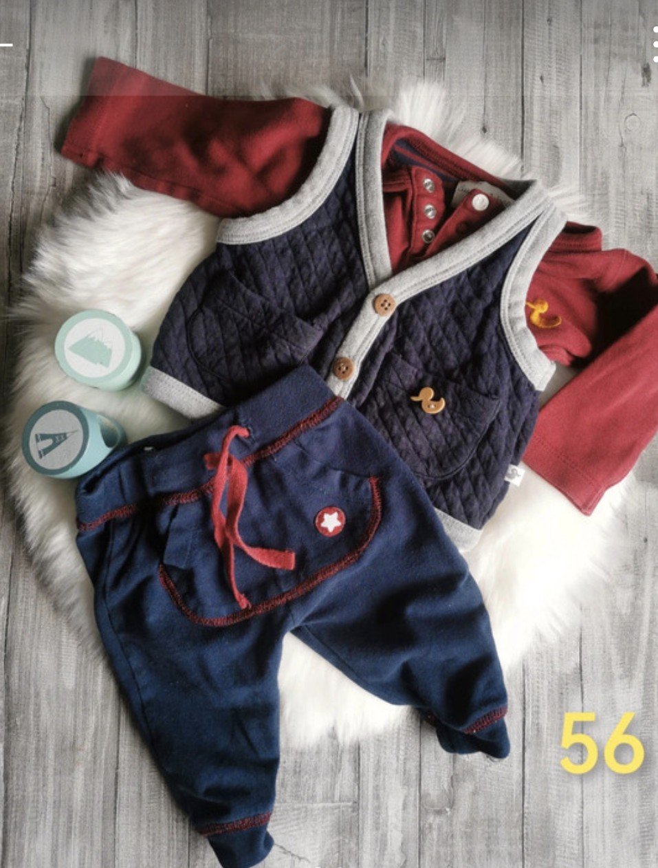 Set Shirt,Weste,Hose u.a.von Ducky Beau Gr.56