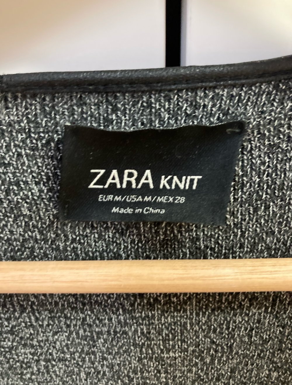 Zara Knit Übergangsmantel grau M