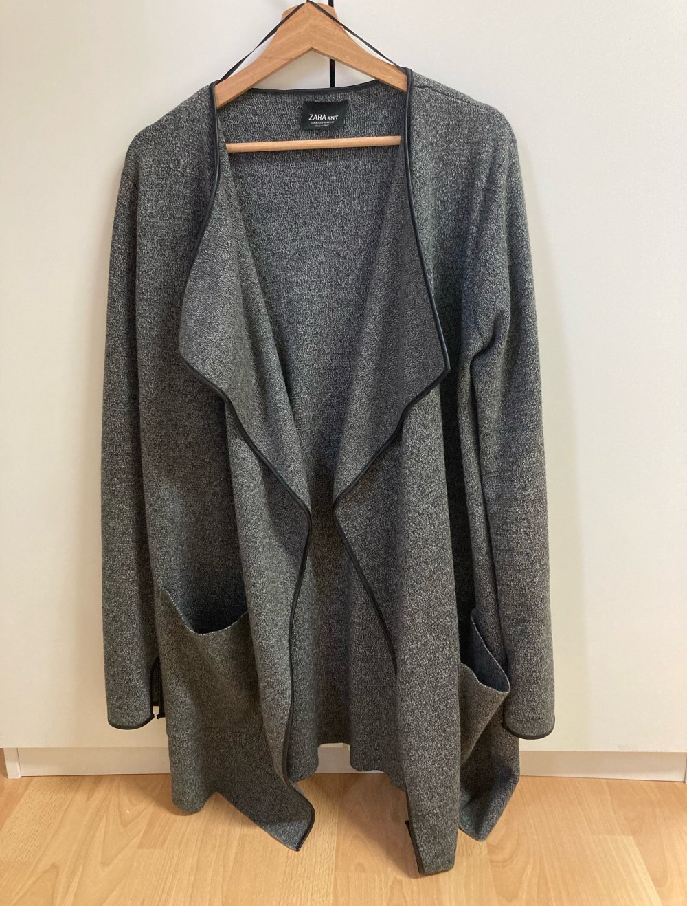 Zara Knit Übergangsmantel grau M