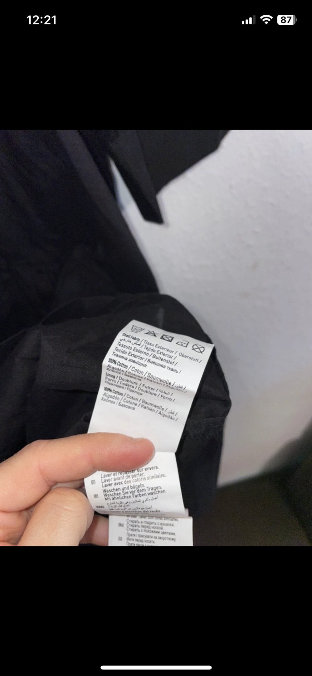 Schwarzes Hemdkleid 