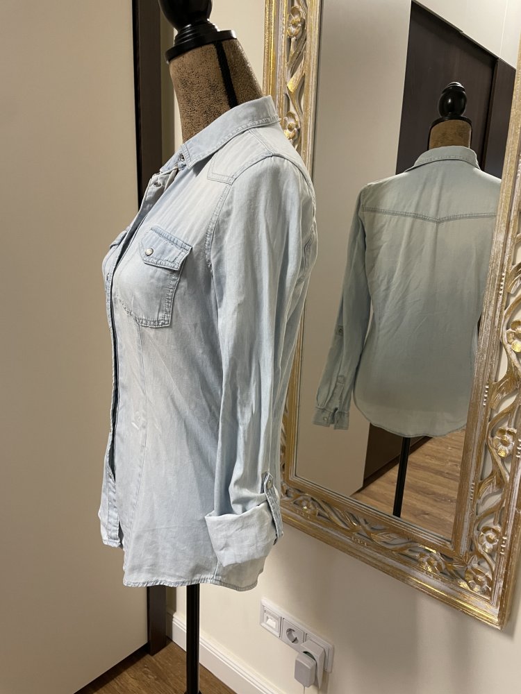 Jeanshemd / Jeansbluse / Jeansjacke ONLY mit heller Waschung