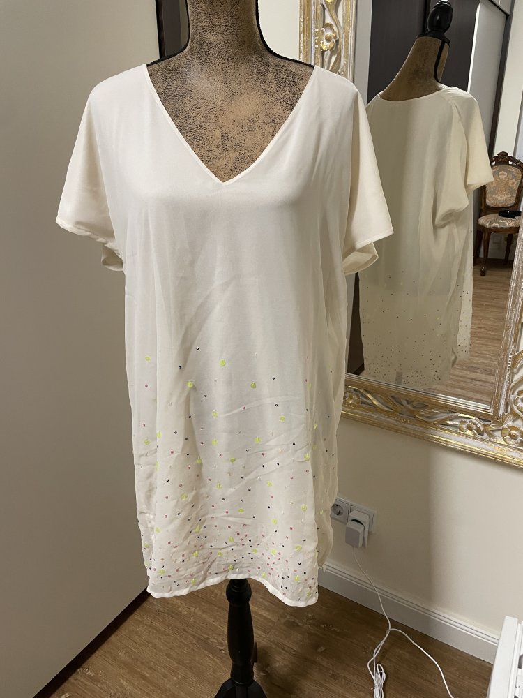 Longbluse / Tunika / Strandkleid / Partykleid / Paillettenkleid