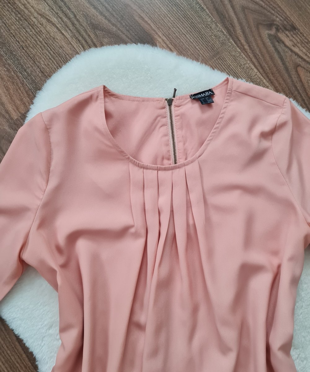 Rosane Bluse Esmara Gr. 36 Gummibund 3/4 Arm