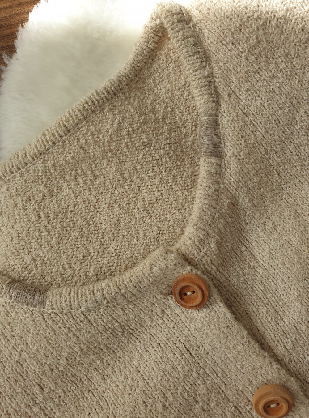 Vintage Cardigan | Strickjacke Naturmaterialien Leinen Baumwolle