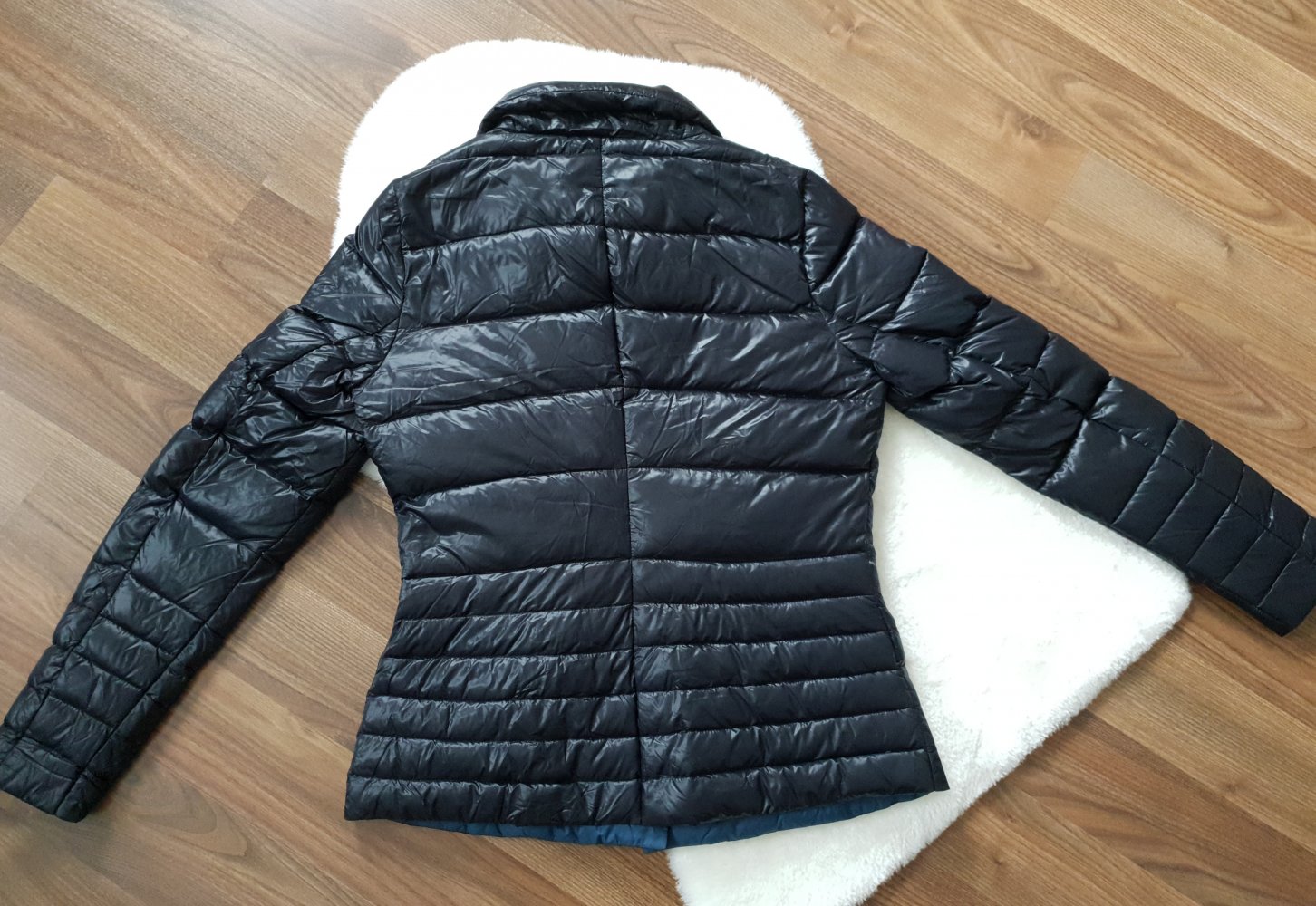 Steppjacke Puffer-Jacke Glänzend Dunkelblau
