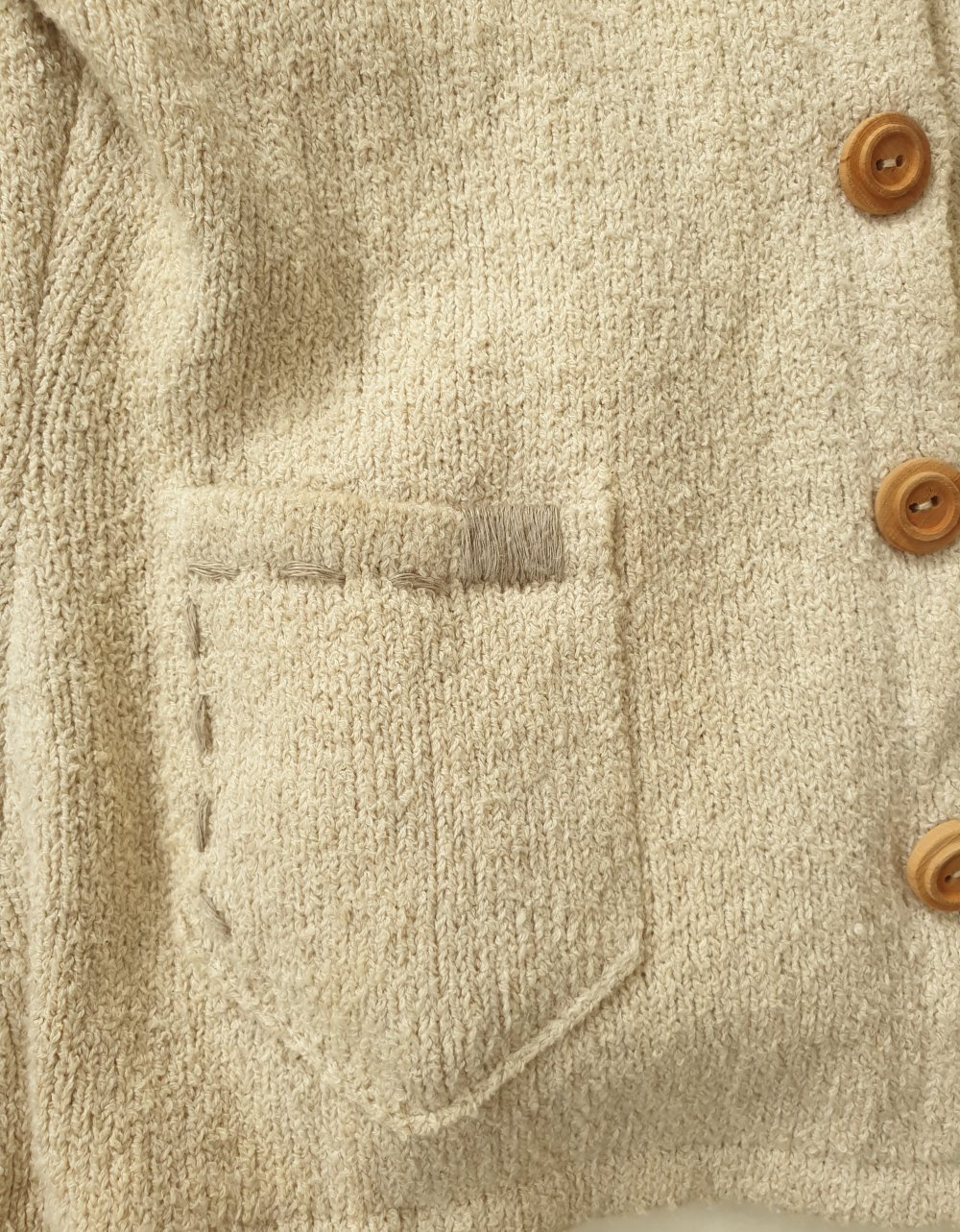 Vintage Cardigan | Strickjacke Naturmaterialien Leinen Baumwolle