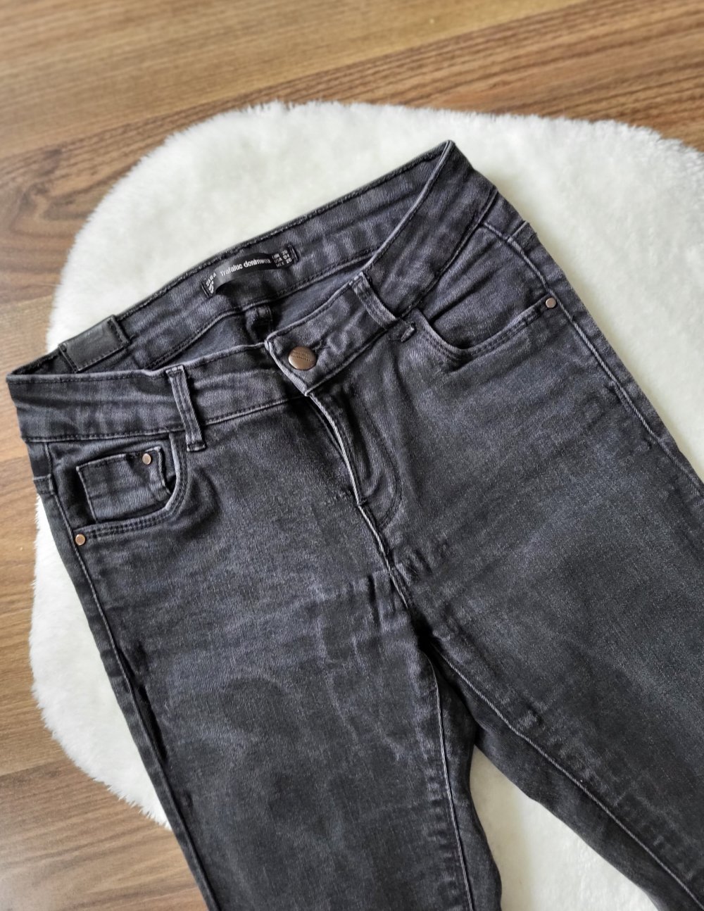 Dunkelgraue Denim Jeans Skinny Zara Gr. 36