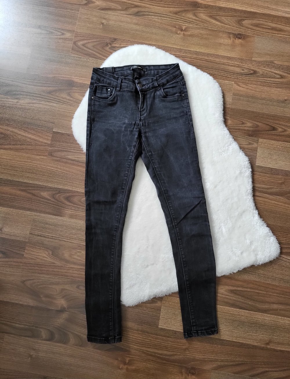 Dunkelgraue Denim Jeans Skinny Zara Gr. 36