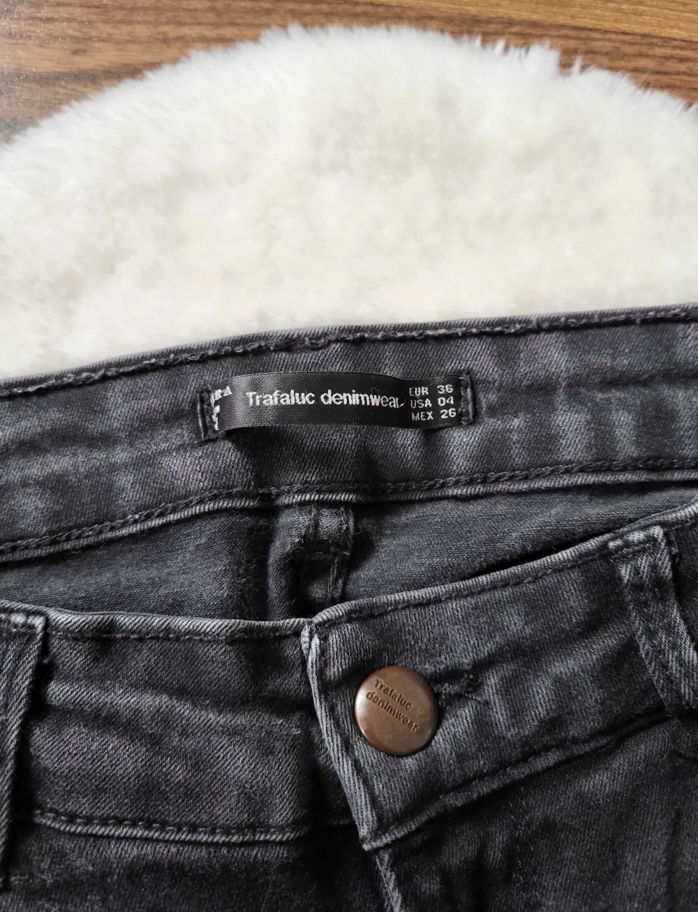 Dunkelgraue Denim Jeans Skinny Zara Gr. 36
