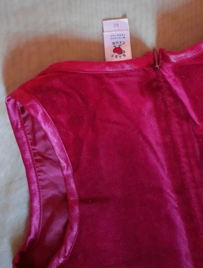 Samt-Satin Kleid gr 92 von C&A