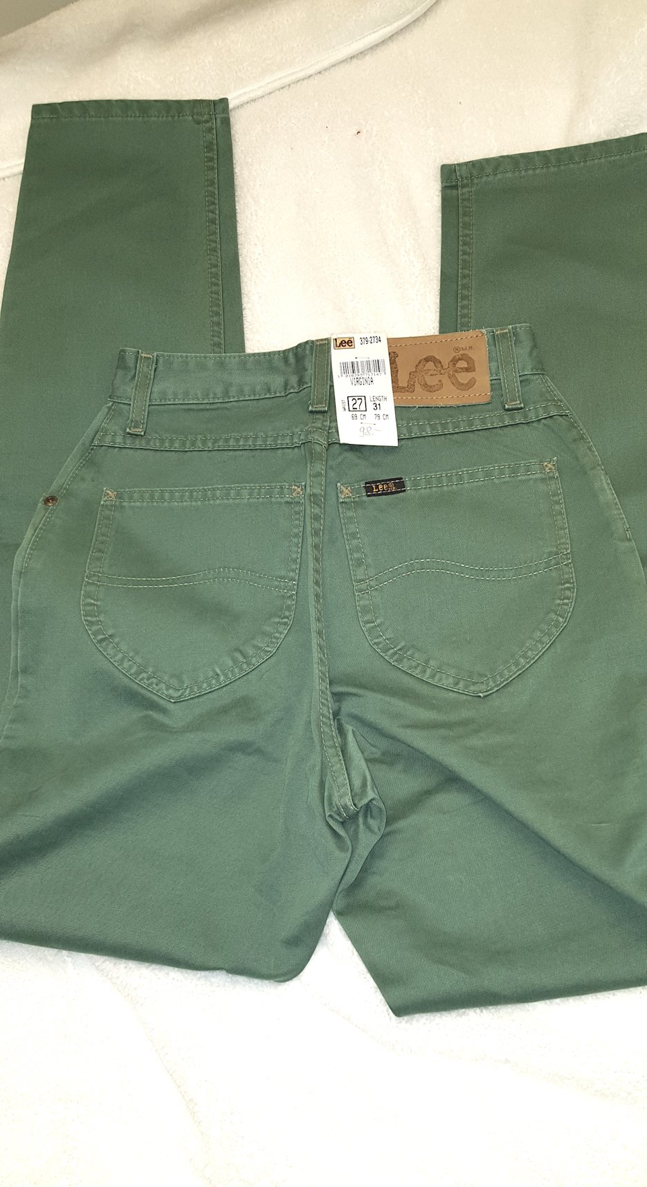  Jeans, Neu, Lee, 27x31, grün, Gr. 34