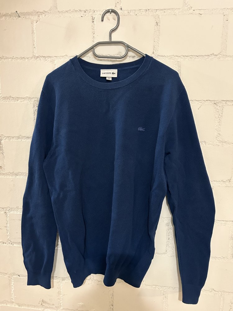 Blauer Strickpullover Herren
