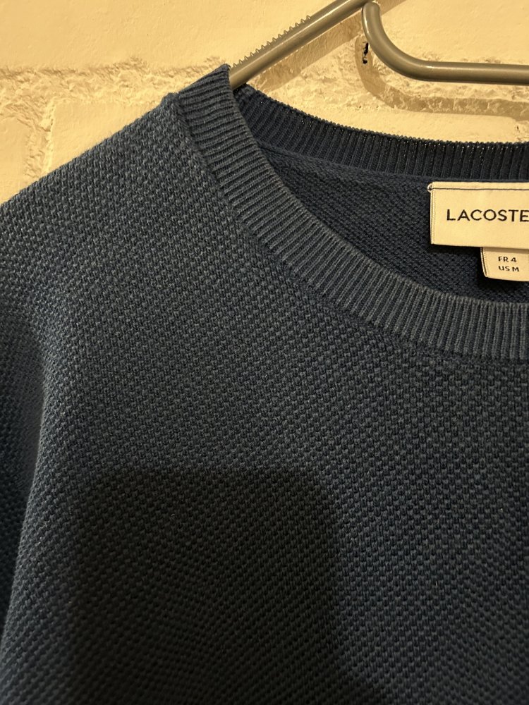 Blauer Strickpullover Herren