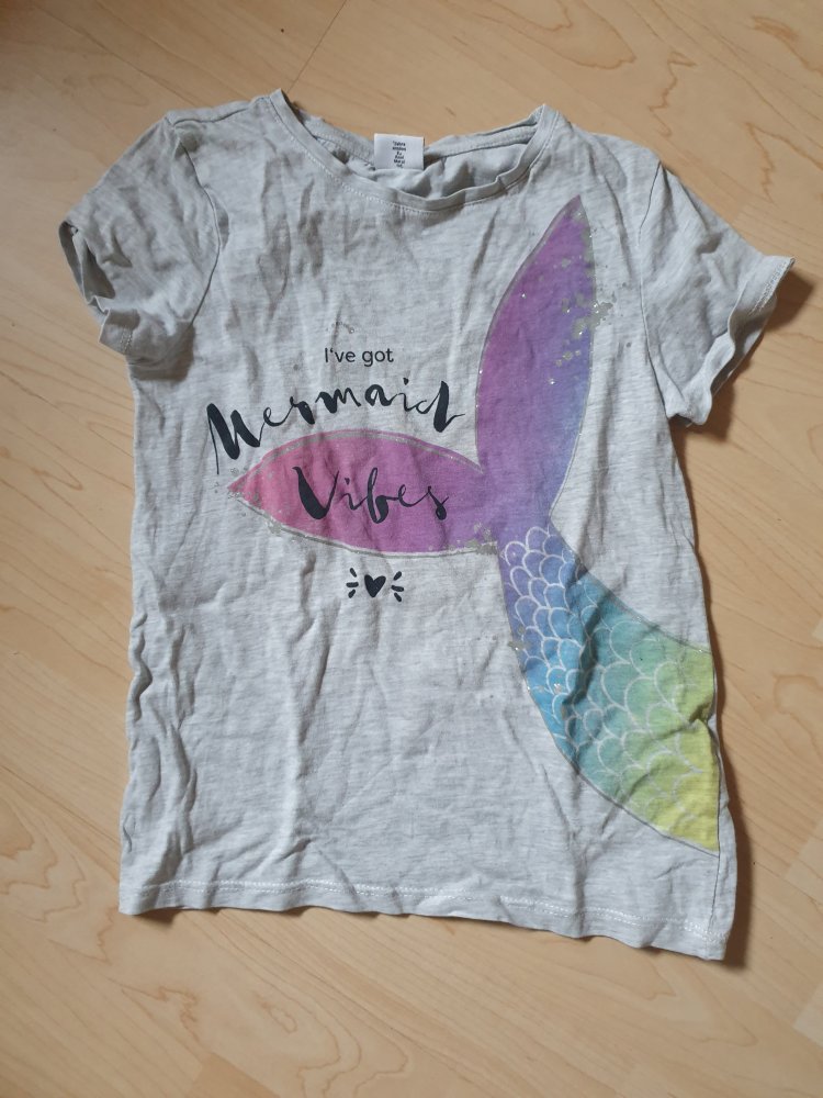 Mermaid T-Shirt grau 134 
