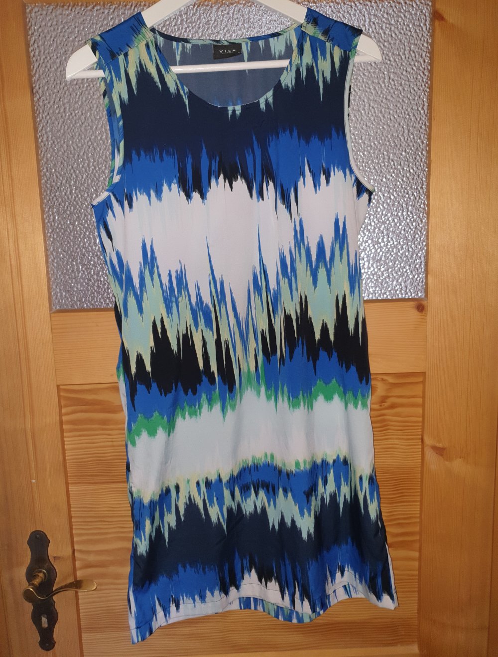 Vila Long Top blau grün weiß S
