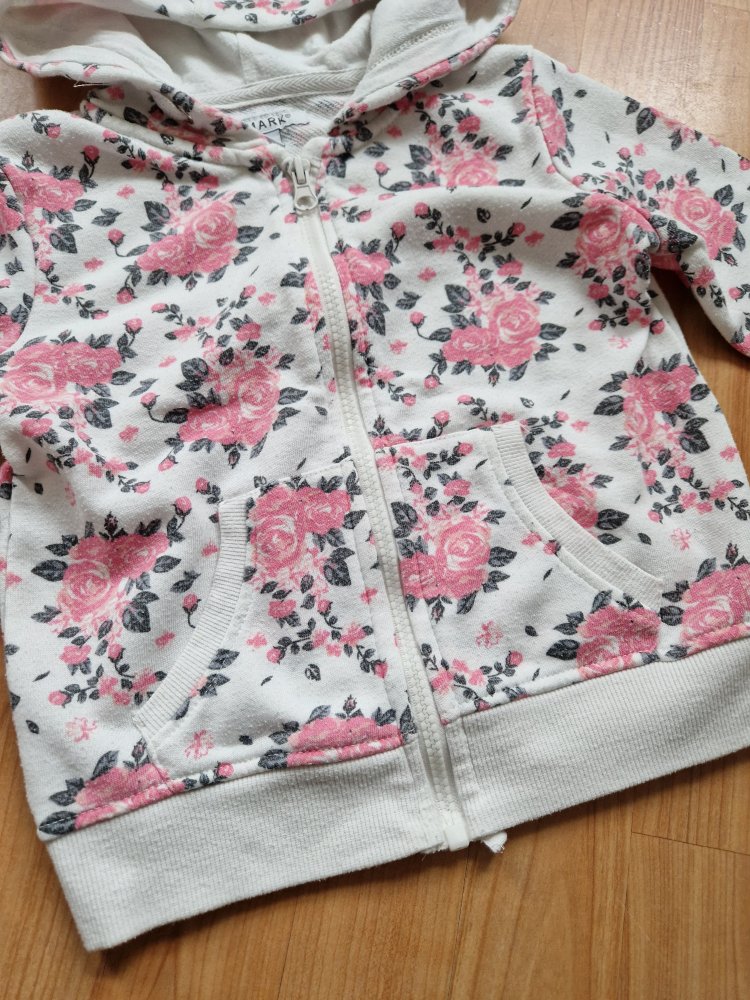 Sweatjacke mit Blumen 