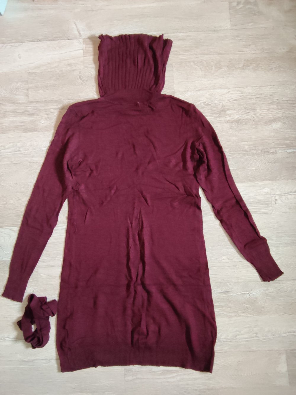 Feinstrickkleid mit Rollkragen 