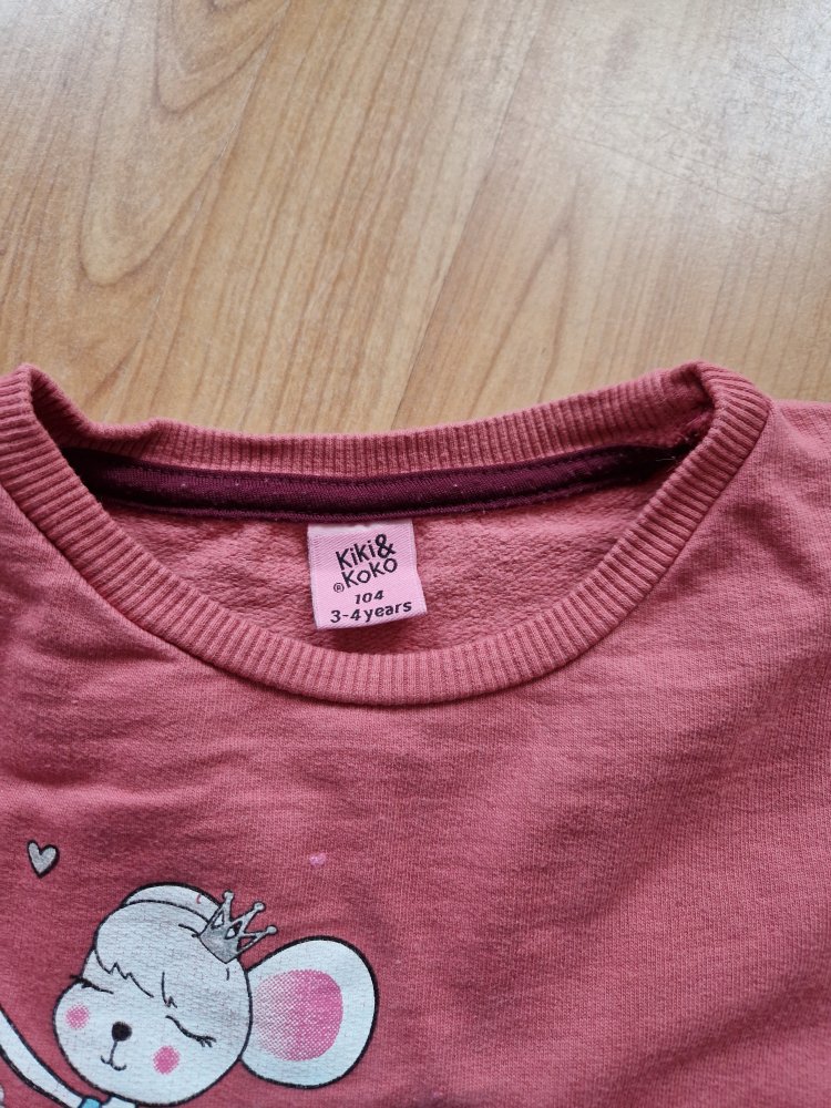 Sweatshirt Pullover mit Paillettentasche Maus