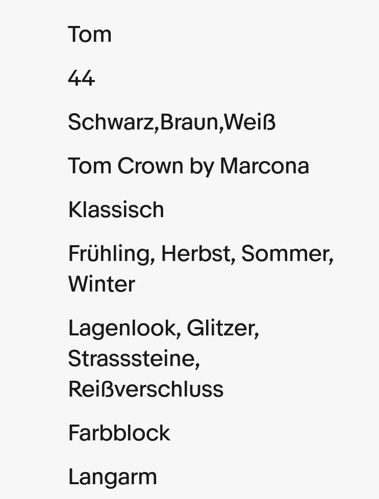 Tom Crown by Marcona Langarmshirt Gr.44 Straß Reißverschluss Neuwertig