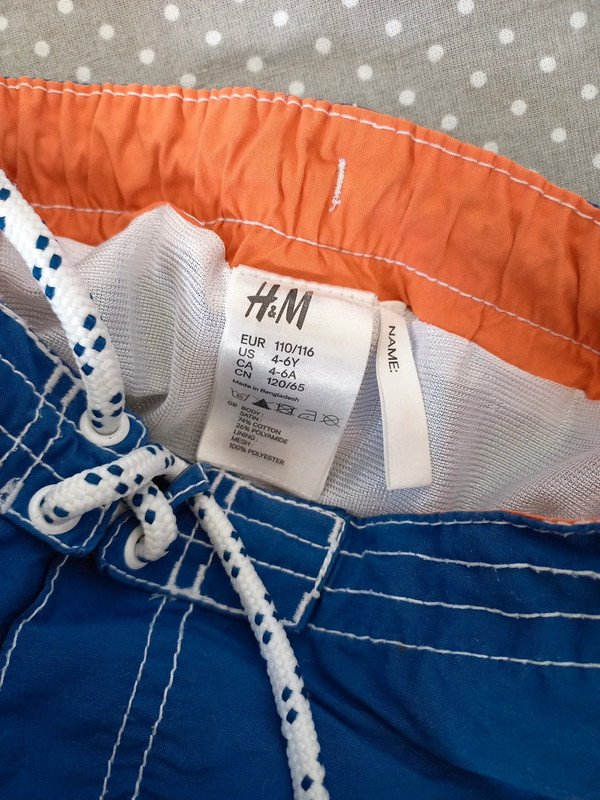 H&M Badeshorts Gr 110/116, Badehose Junge, Sommer, blau