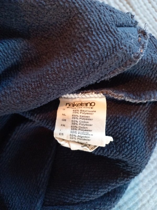 Naketano Sweatjacke Gr 38/M Damen, blau, Jacke, seitlicher Reissverschluss