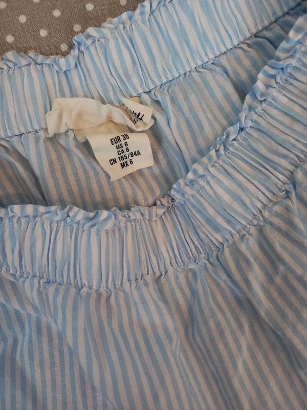 NEUWERTIG! H&M Blogger Bluse Gr 36/S, Damen, Ringel, gestreift, maritim Frühling, Sommer, Strand, blau, weiß