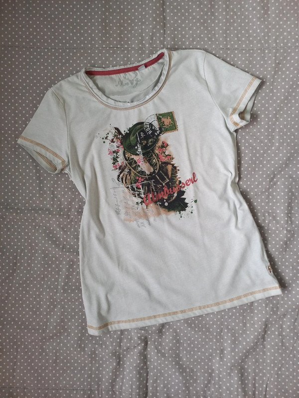 MarJo Trachtenshirt Gr 152/158/164, Mädchen, Shirt, Volksfest, beige, creme, Oktoberfest