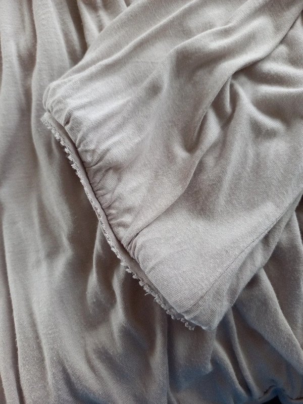 H&M True Vintage Shirt Gr XS/S, 34/36, grau, beige, 3/4 Ärmel, Frühling, nostalgisch