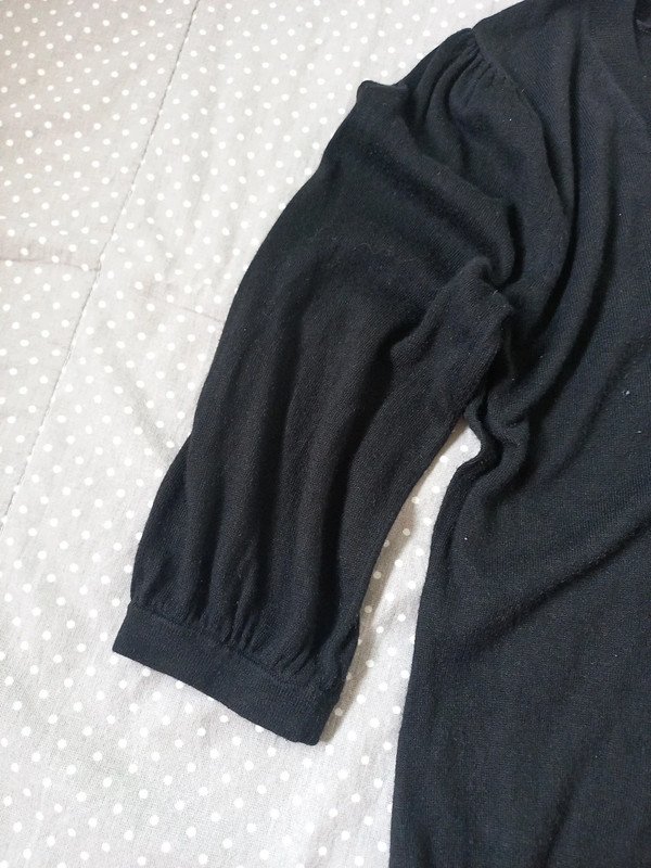 Esprit Pulli Strickshirt Gr 34, XS, Damen, schwarz, leicht, Feinstrick, 3/4-Ärmel