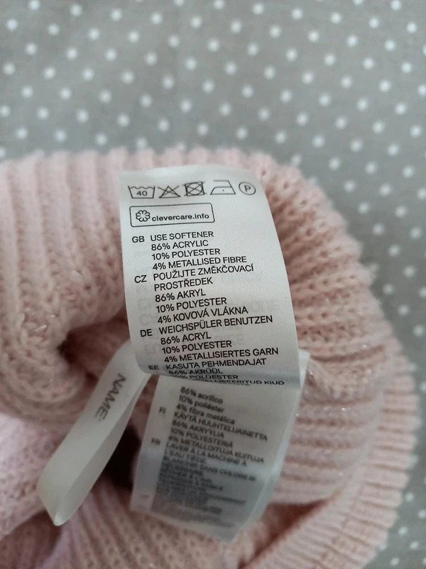 TOP ZUSTAND! H&M Schal Gr 116, 122, 128, 134, Rose, rose Glitzer, Schlauchschal