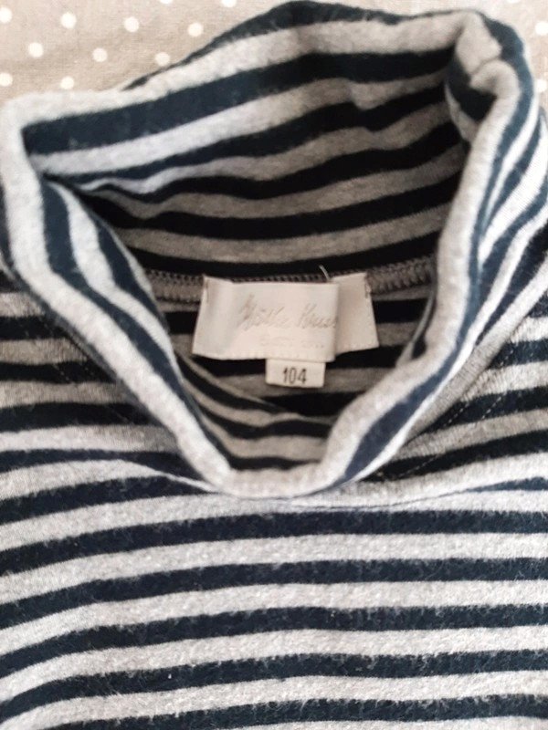 Käthe Kruse Shirt Gr 104, Rolli, Mädchen, Ringel, gestreift grau