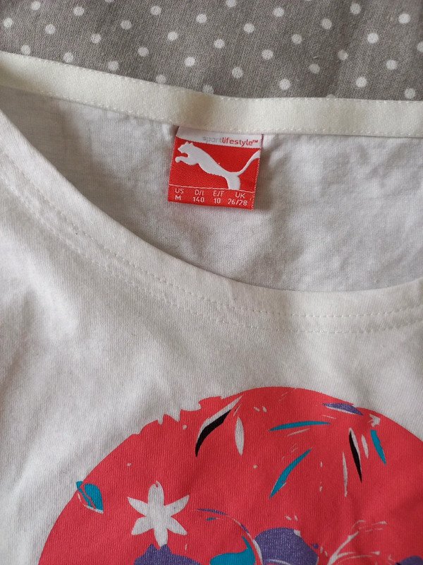 Puma Sport Shirt Gr 134/140 Mädchen, Top, weiss, ärmellos, Turnunterricht, Sport