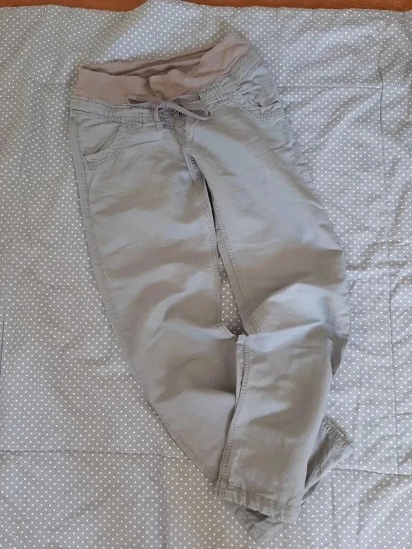 H&M Leinen Umstandshose Gr 36, S, Damen, Mama, Baby, Schwangerschaft, Hose