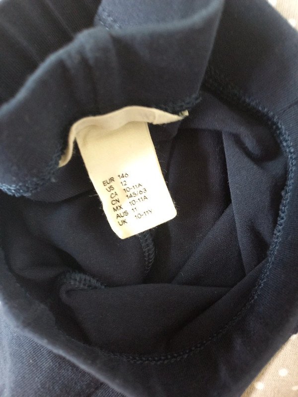 H&M Leggings Gr 146, Mädchen, Sporthose, marine, navy, blau, Herbst