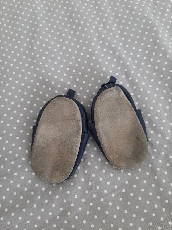 MaxiMo Leder Krabbelschuhe Hausschuhe Gr 68/74, Leder, Baby, navy, Junge, blau, babyboy
