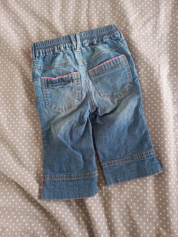 United Colors of Benetton Jeans Shorts Gr 98, 3/4 Länge, dots, Bermuda, Mädchen, Sommer, Capri, Italienmode