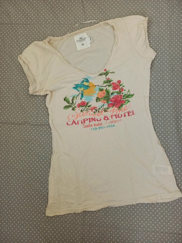 Blogger Beach Shirt von H&M, Gr 34/36/38, XS/S/M, Damen, Retro, Vintage, California, Sommer, Strand