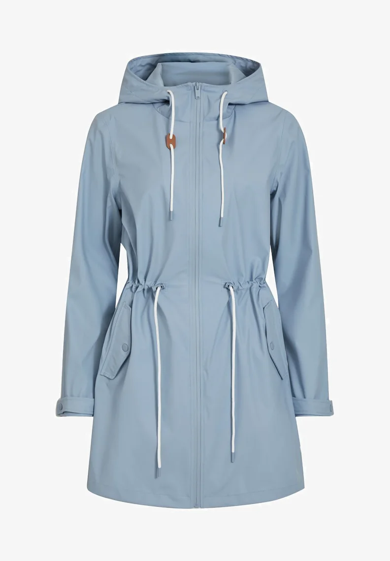 NEUWERTIG! Blogger Regenjacke von Vila Vidry Parka Gr 38, Damen, Parka, blau, pastell, Frühling, Kapuze
