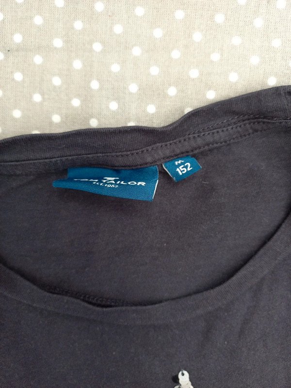 Tom Tailor Shirt Gr 152, Mädchen, mit Wendepailletten Stern, navy, Silber, Langarm