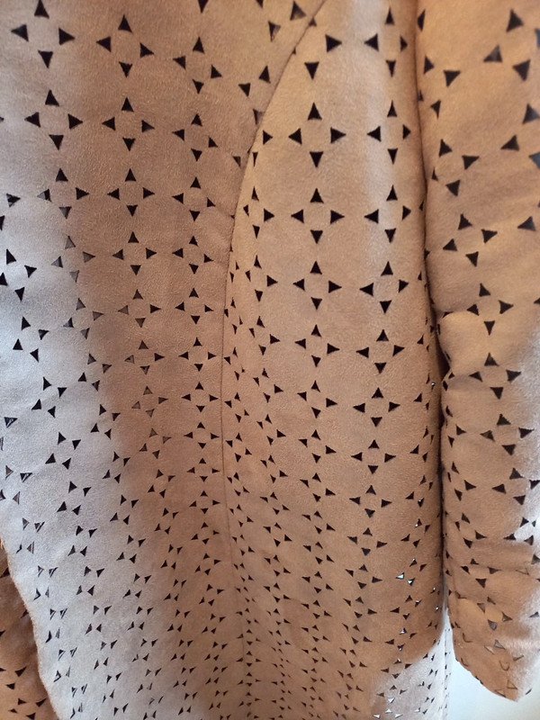 TOP ZUSTAND! Blogger Jacke Gr 50 by Gerry Weber, Damen, curvy, Frühling, Lochstickerei, braun, 3/4 Ärmel