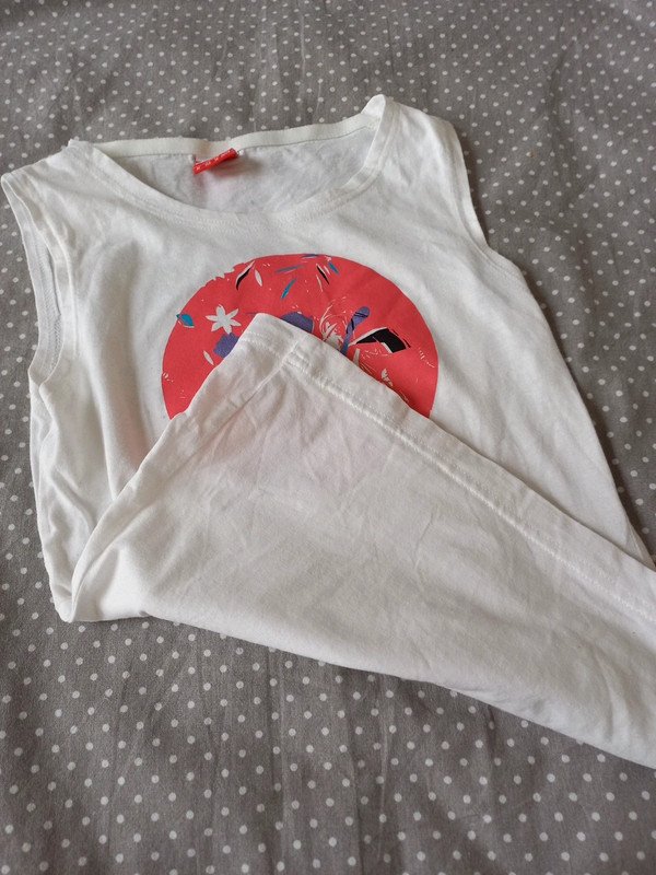 Puma Sport Shirt Gr 134/140 Mädchen, Top, weiss, ärmellos, Turnunterricht, Sport