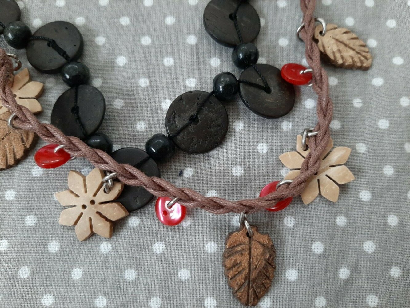 TOP! Holzkette, Modeschmuck, Ethno, Dirndl Tracht Schmuck Herbst, Volksfest, alternativ, Öko