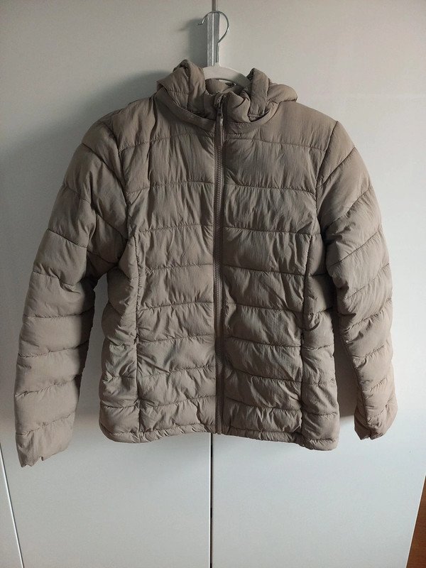 Ernstings Family Steppjacke Gr 38/M, Damen, Famy ultra leicht, beige, sandgrau,, Frühling, Herbst