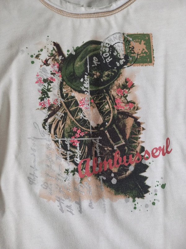 MarJo Trachtenshirt Gr 152/158/164, Mädchen, Shirt, Volksfest, beige, creme, Oktoberfest