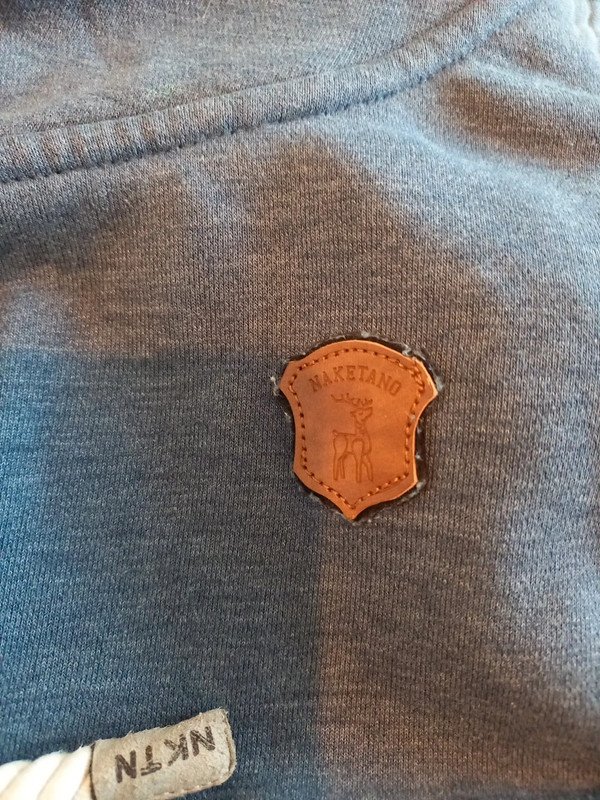 Naketano Sweatjacke Gr 38/M Damen, blau, Jacke, seitlicher Reissverschluss