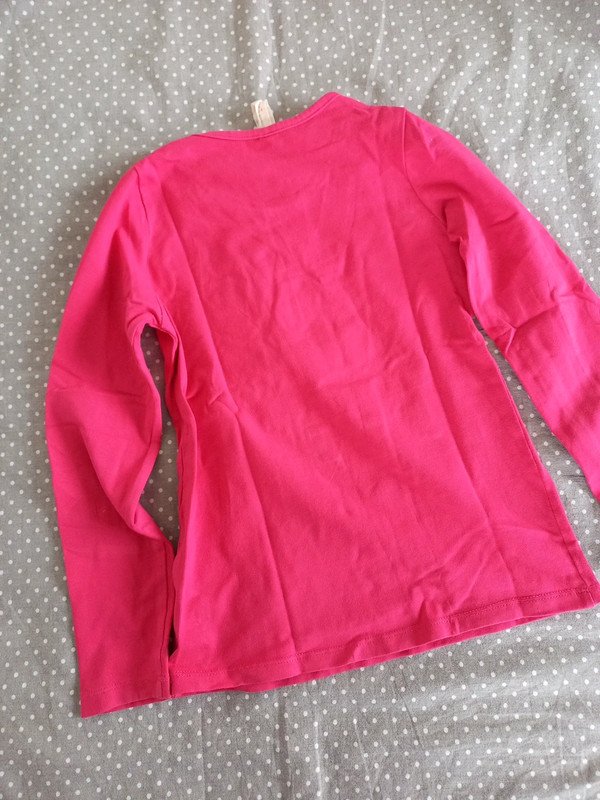 Pampolina Langarmshirt Gr 122, Mädchen Longsleeve, pink, Katze, Frühling