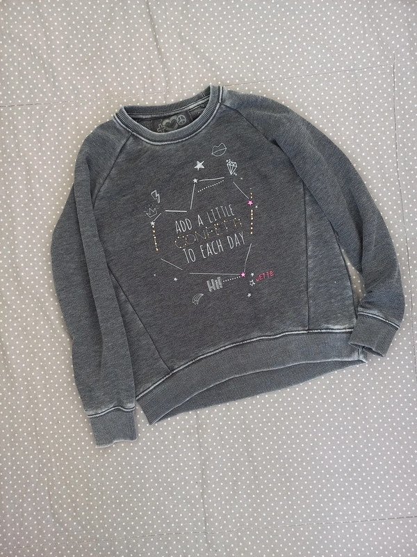 Jette Staccato Sweat Pulli Gr 140, Mädchen, grau, Pullover, Herbst, Winter