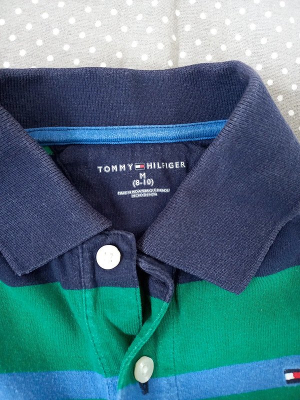Tommy Hilfiger Poloshirt Gr 128/134/140, Ringel, Junge, navy, Sommer