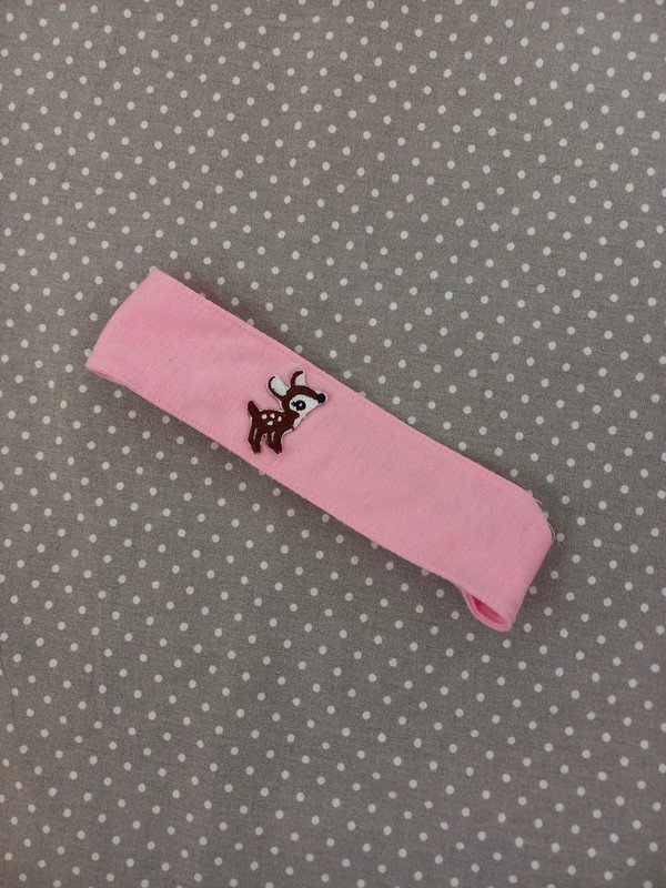 H&M Haarband mit Reh, Baby, Gr 80/86/92, rosa, Stirnband, Haarreif